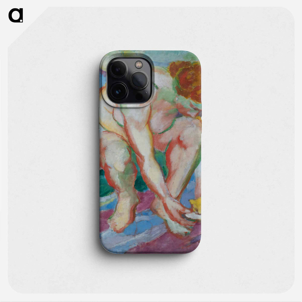 Nude with cat - Franz Marc Phone Case.