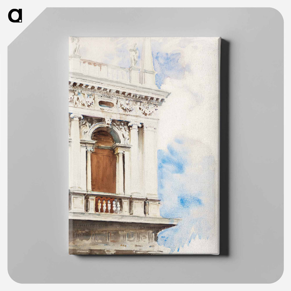 アートパネル-A Corner of the Library in Venice - ジョン シンガー サージェント Canvas.