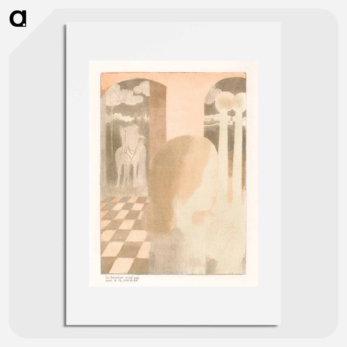 Lady waits for her beloved knight - Maurice Denis Poster.