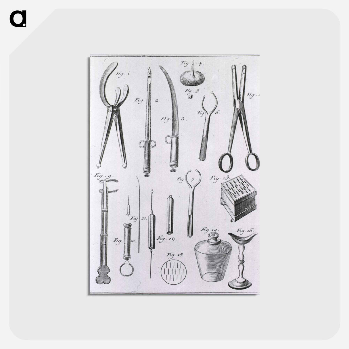 アートポストカード-Bloodletting Instruments
- 国立医学図書館 Postcard.