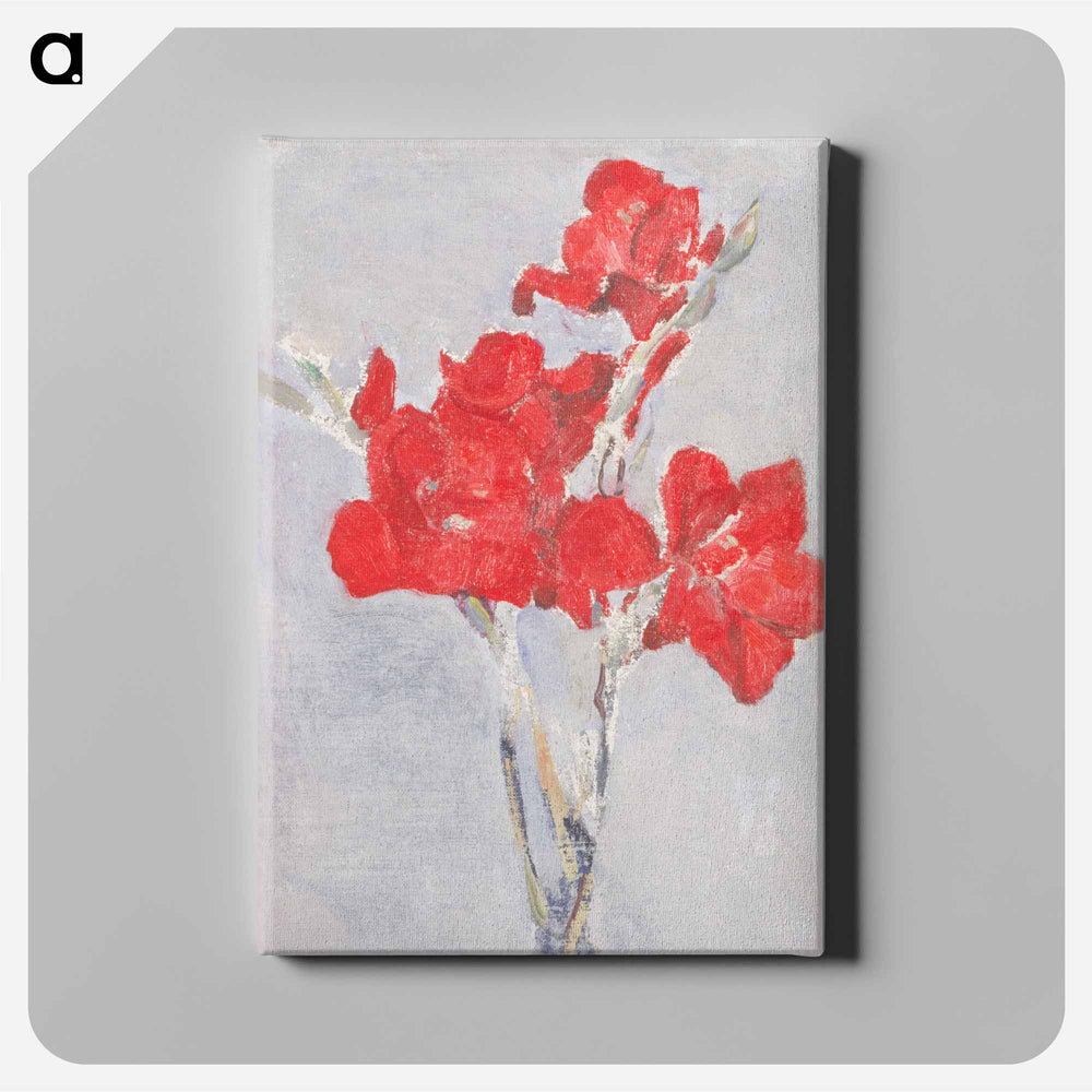 Red Gladioli - Piet Mondrian Canvas.
