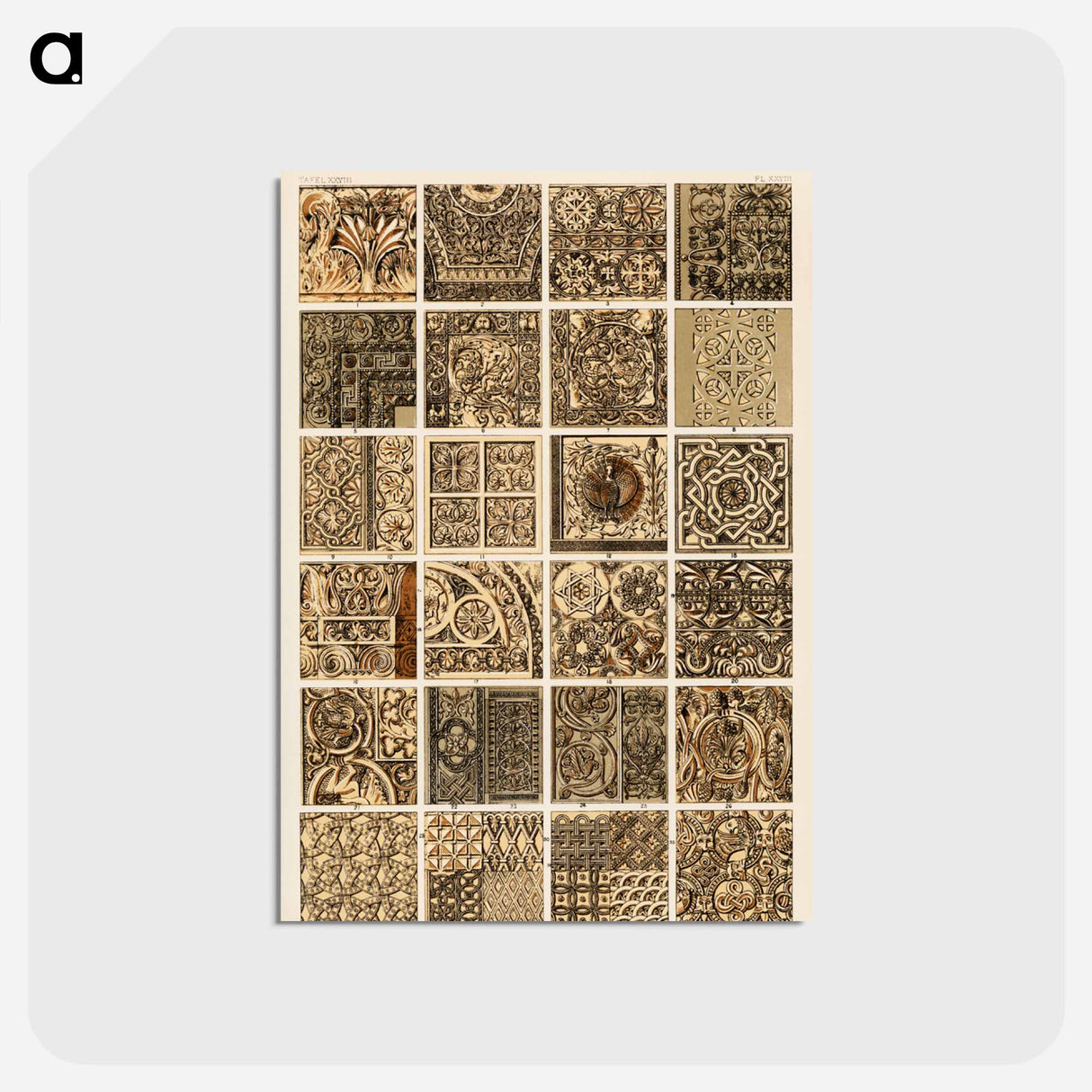 アートポストカード-Nineteenth-Century Ornament Pattern
- 装飾の文法 Postcard.