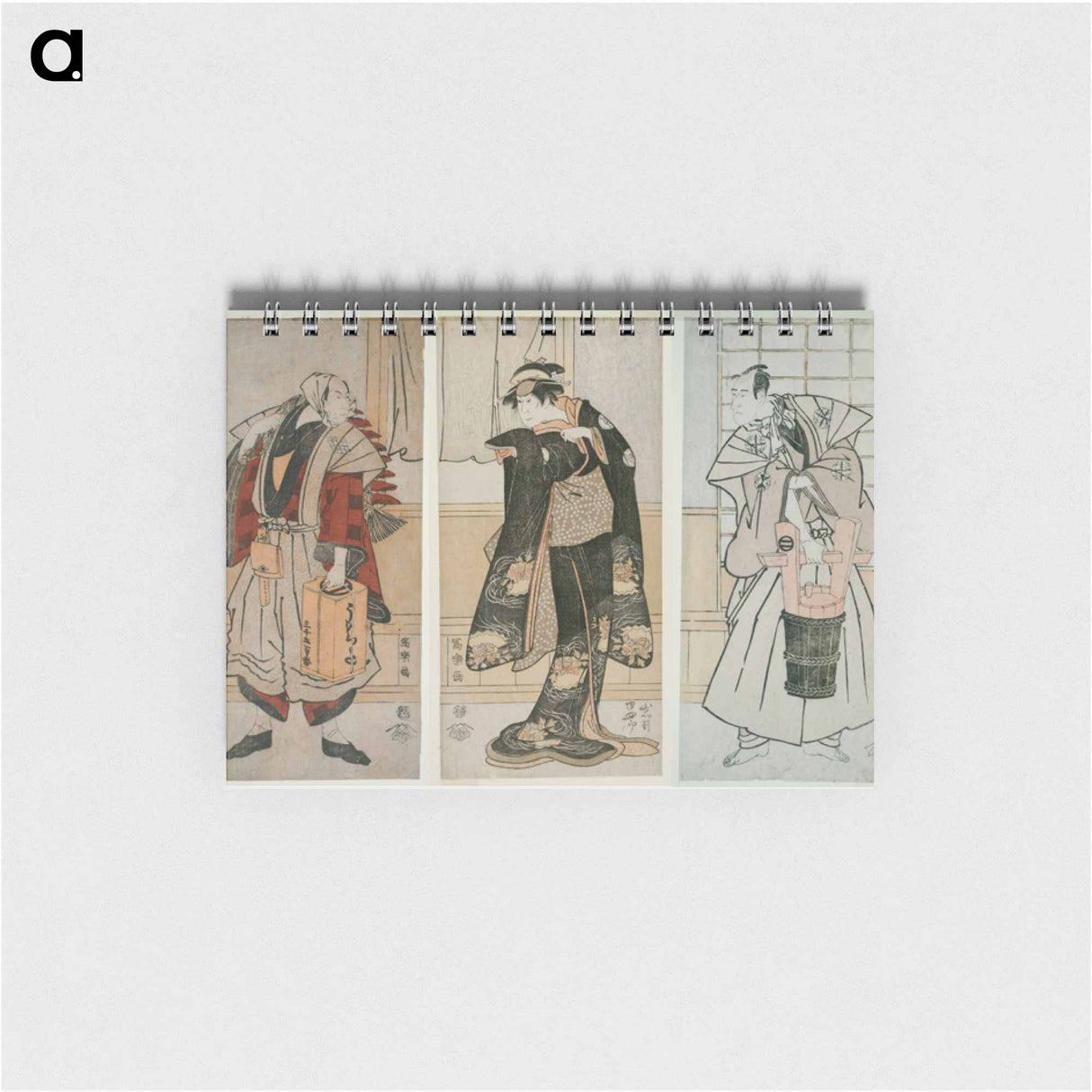 アートメモ帳-Characters from the Kabuki Play Matsu Ha Misao Onna Kusunoki Niban-me - 東洲斎 写楽 Memo.