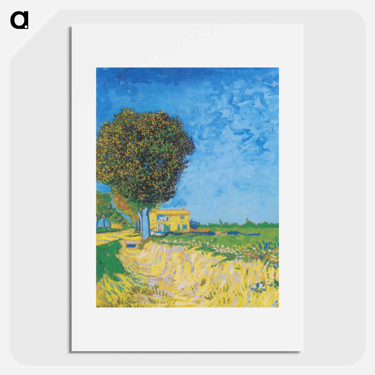 アートポスター-Avenue at Arles with houses - フィンセント ファン ゴッホ Poster.