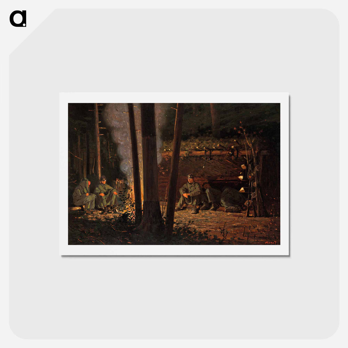 アートポストカード-In Front of Yorktown - ウィンスロー ホーマー Postcard.