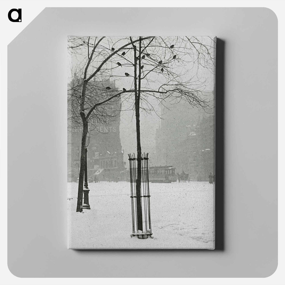 Tree in Snow, New York City - アルフレッド スティーグリッツ Canvas.