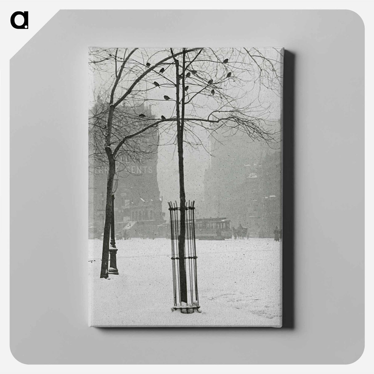 Tree in Snow, New York City - アルフレッド スティーグリッツ Canvas.