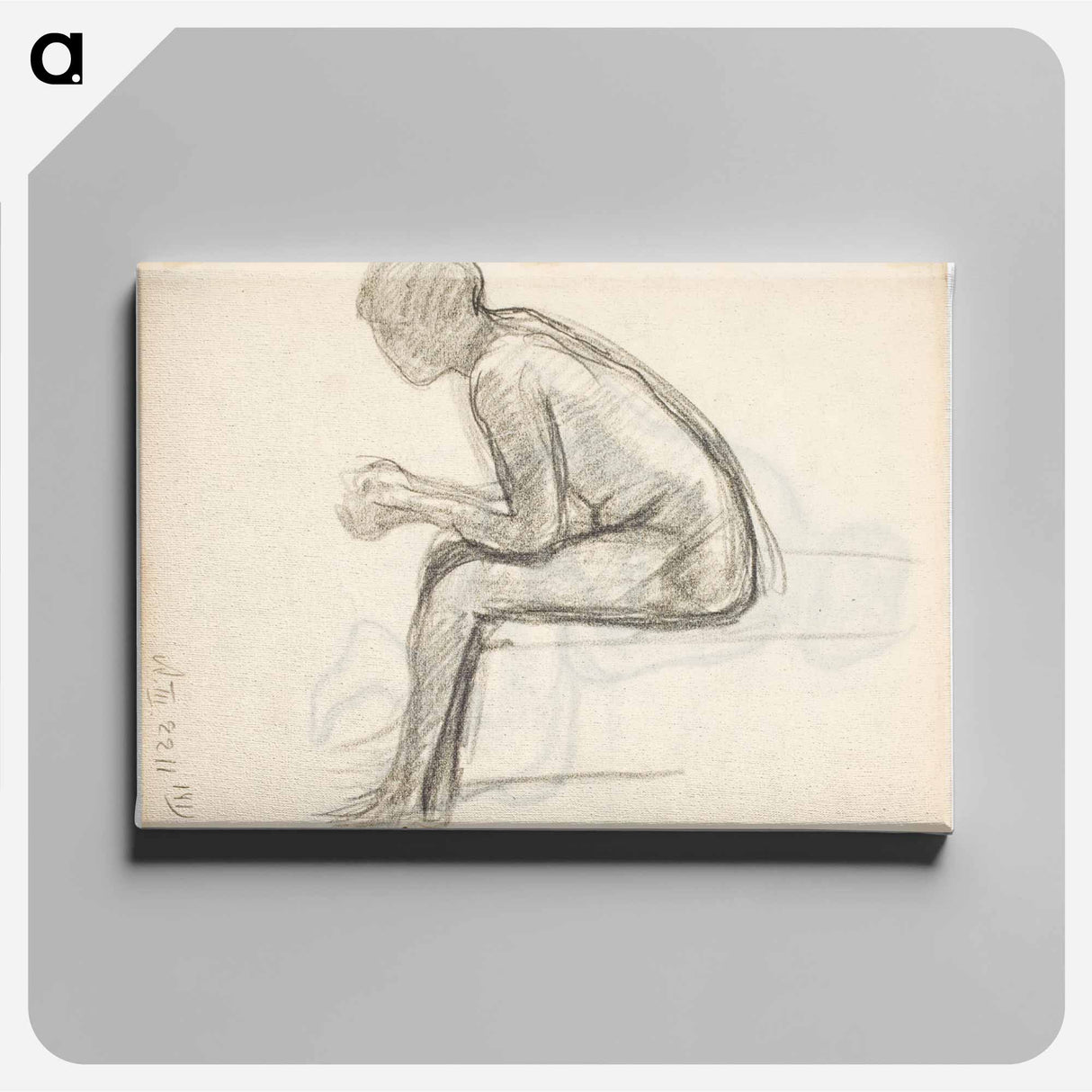 Istuva naismalli - アルフレッド ウィリアム フィンチ Canvas.