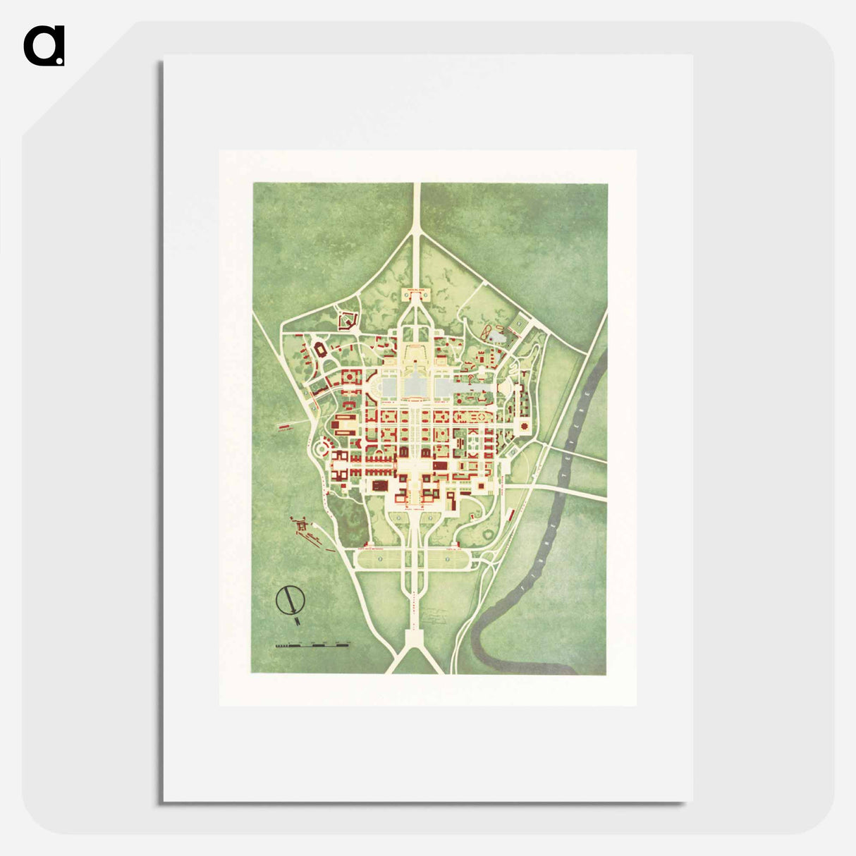 Color plan of the Rome World's Fair - アンティーク地図 Poster.