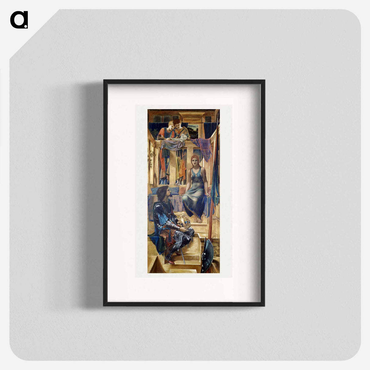 King Cophetua and the Beggar Maid - Cartoon Study - エドワード バーン ジョーンズ Poster.