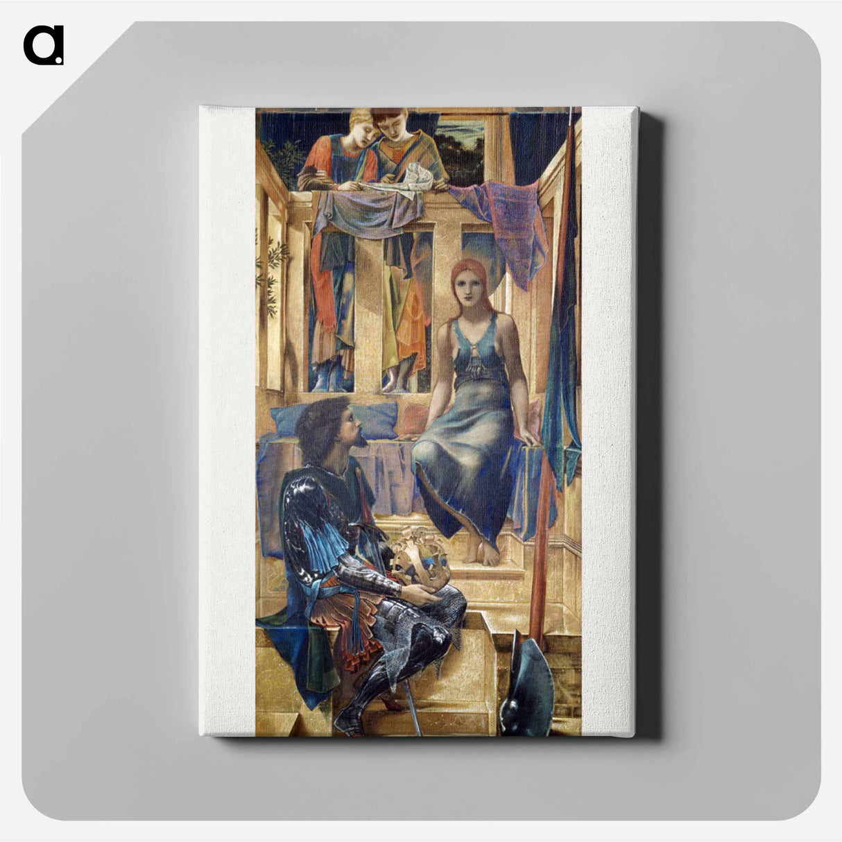 King Cophetua and the Beggar Maid - Cartoon Study - エドワード バーン ジョーンズ Canvas.