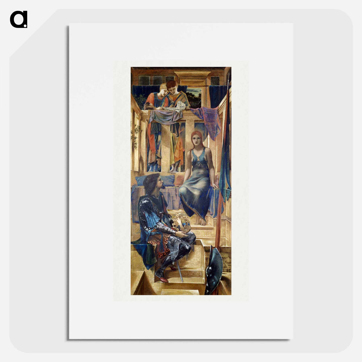 King Cophetua and the Beggar Maid - Cartoon Study - エドワード バーン ジョーンズ Poster.