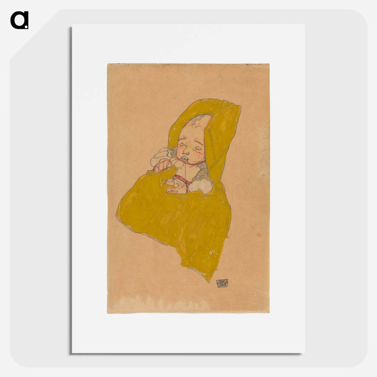 Säugling im Wickelpolster - エゴン シーレ Poster.