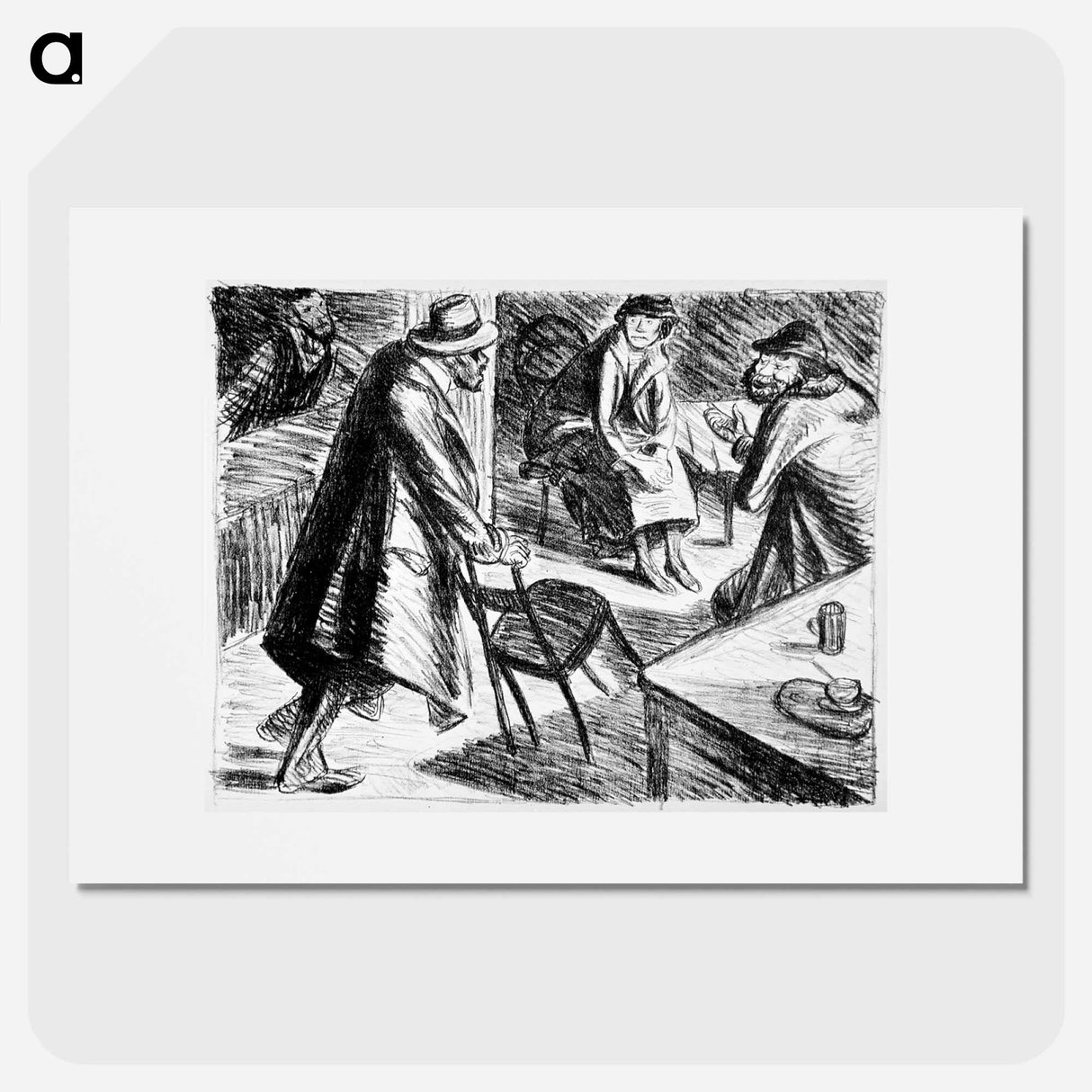 Troubled departure - エルンスト ハインリヒ バルラッハ Poster.