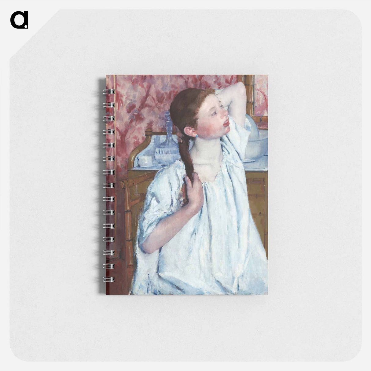 Girl Arranging Her Hair - メアリー カサット Memo.