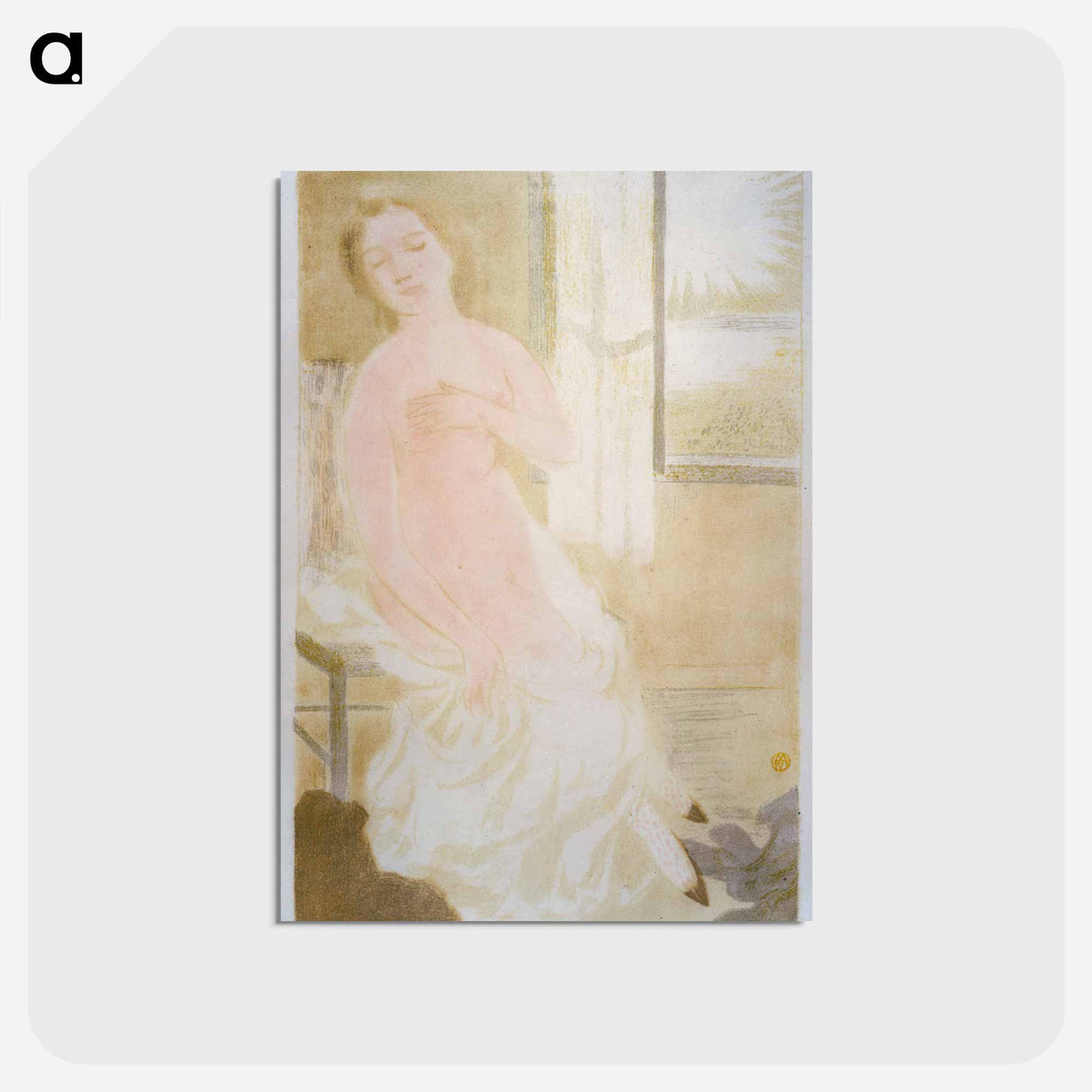 アートポストカード-But it's the heart that beats too fast (Mais c'est le coeur qui bat trop vite) - モーリス ドニ Postcard.