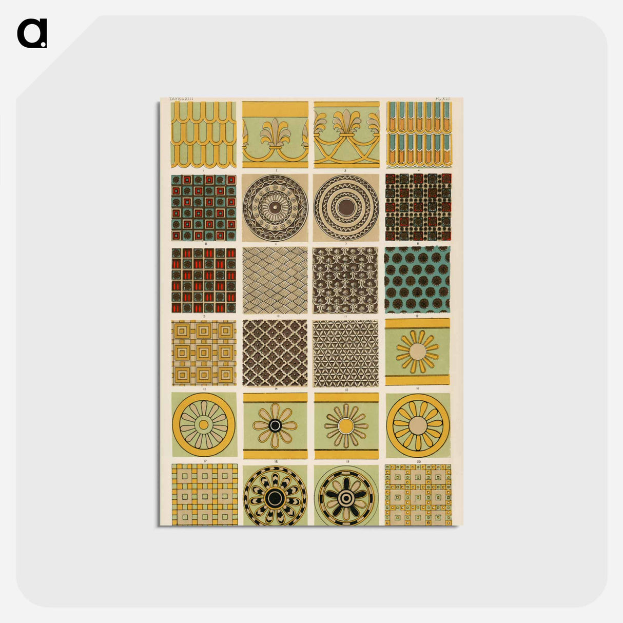 アートポストカード-Nineteenth-Century Ornamental Pattern
- 装飾の文法 Postcard.