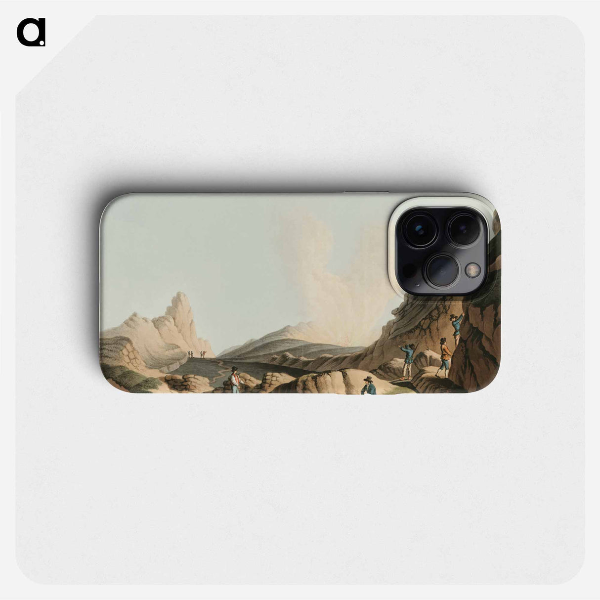 Crater in the Island of Stromboli - オスマン帝国領内の景色 Phone Case.