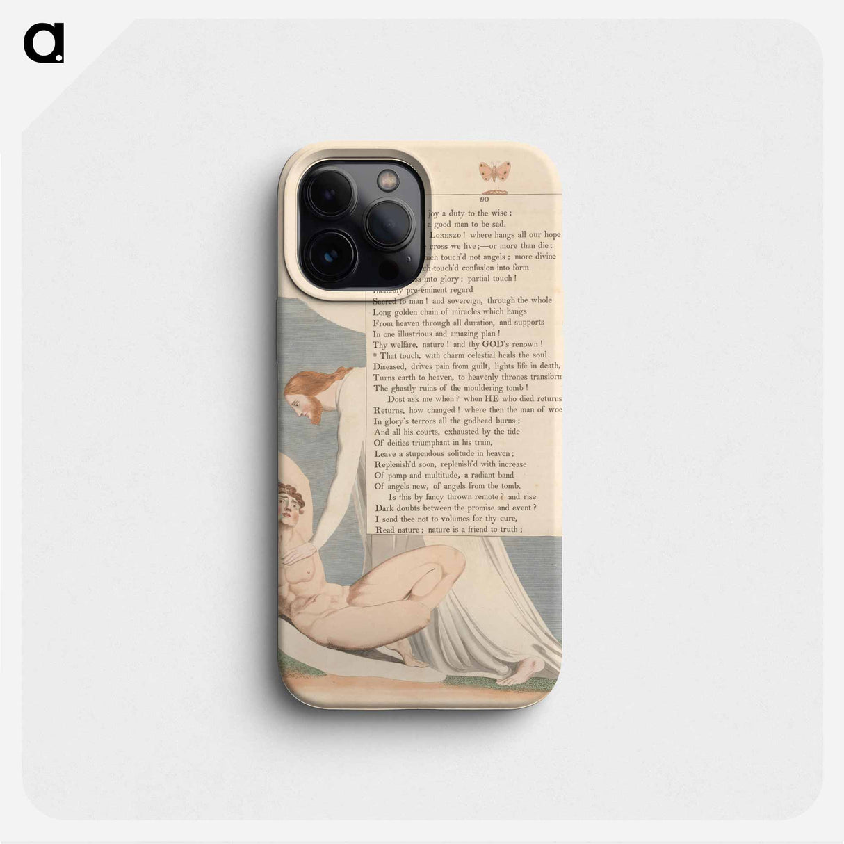 Young's Night Thoughts, Page 90, That Touch, with Charm Celestial Heals the Soul - William Blake Phone Case.