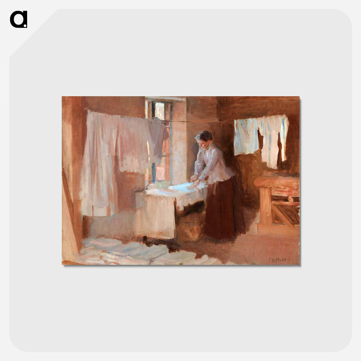 Woman ironing, study for the washerwomen - アルバート エーデルフェルト Postcard.