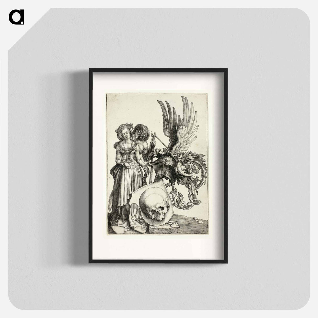 Coat of Arms with a Skull - アルブレヒト デューラー Poster.