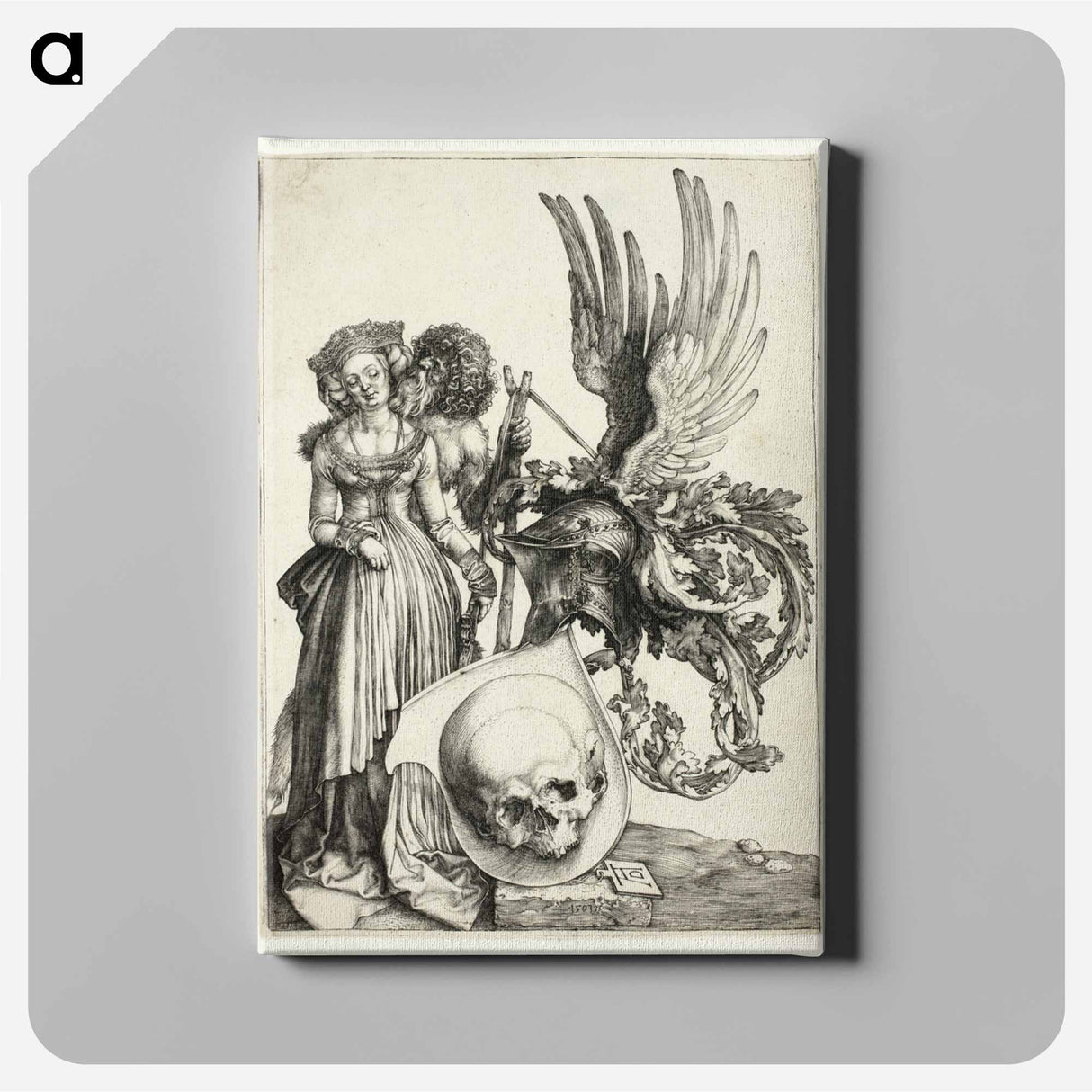 Coat of Arms with a Skull - アルブレヒト デューラー Canvas.