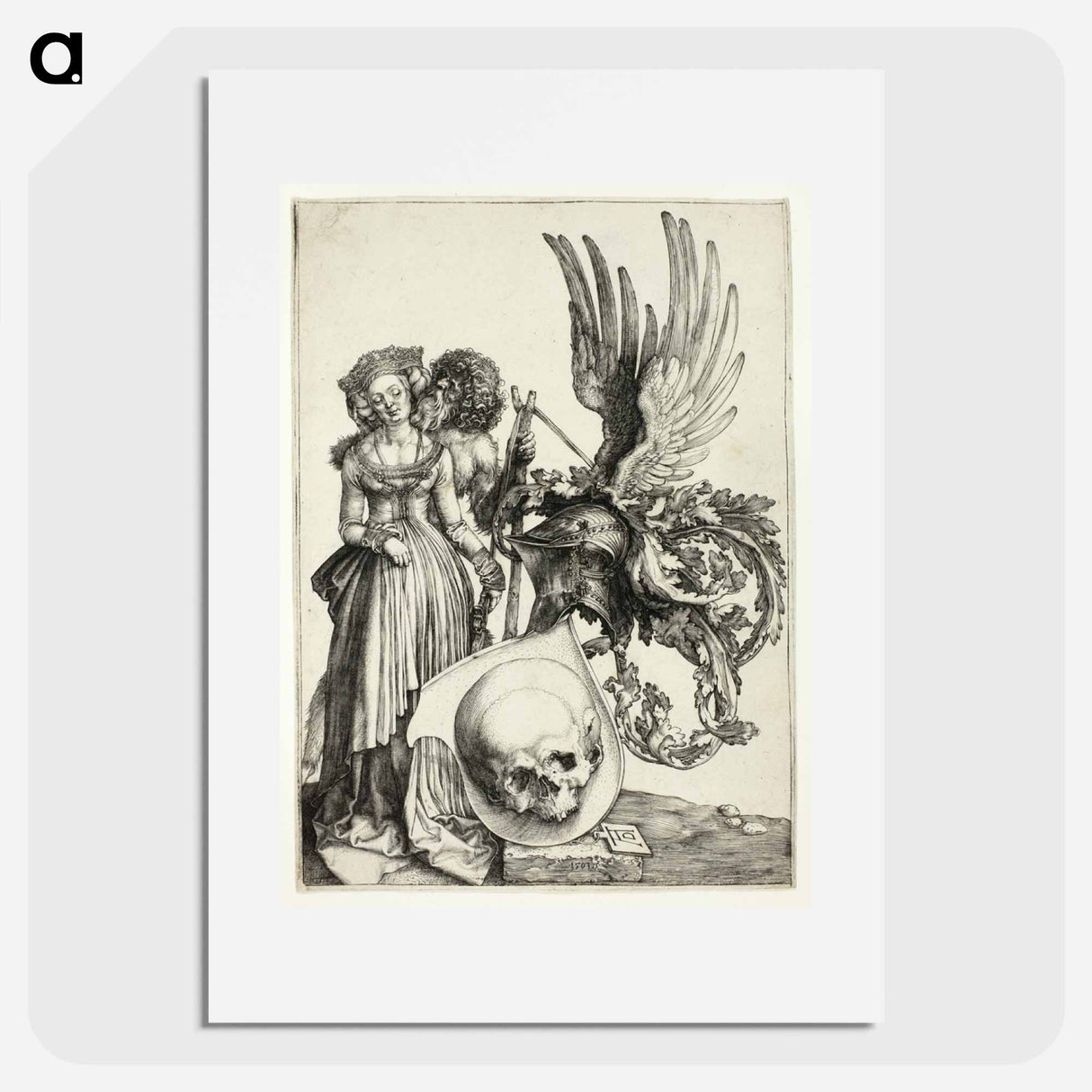 Coat of Arms with a Skull - アルブレヒト デューラー Poster.