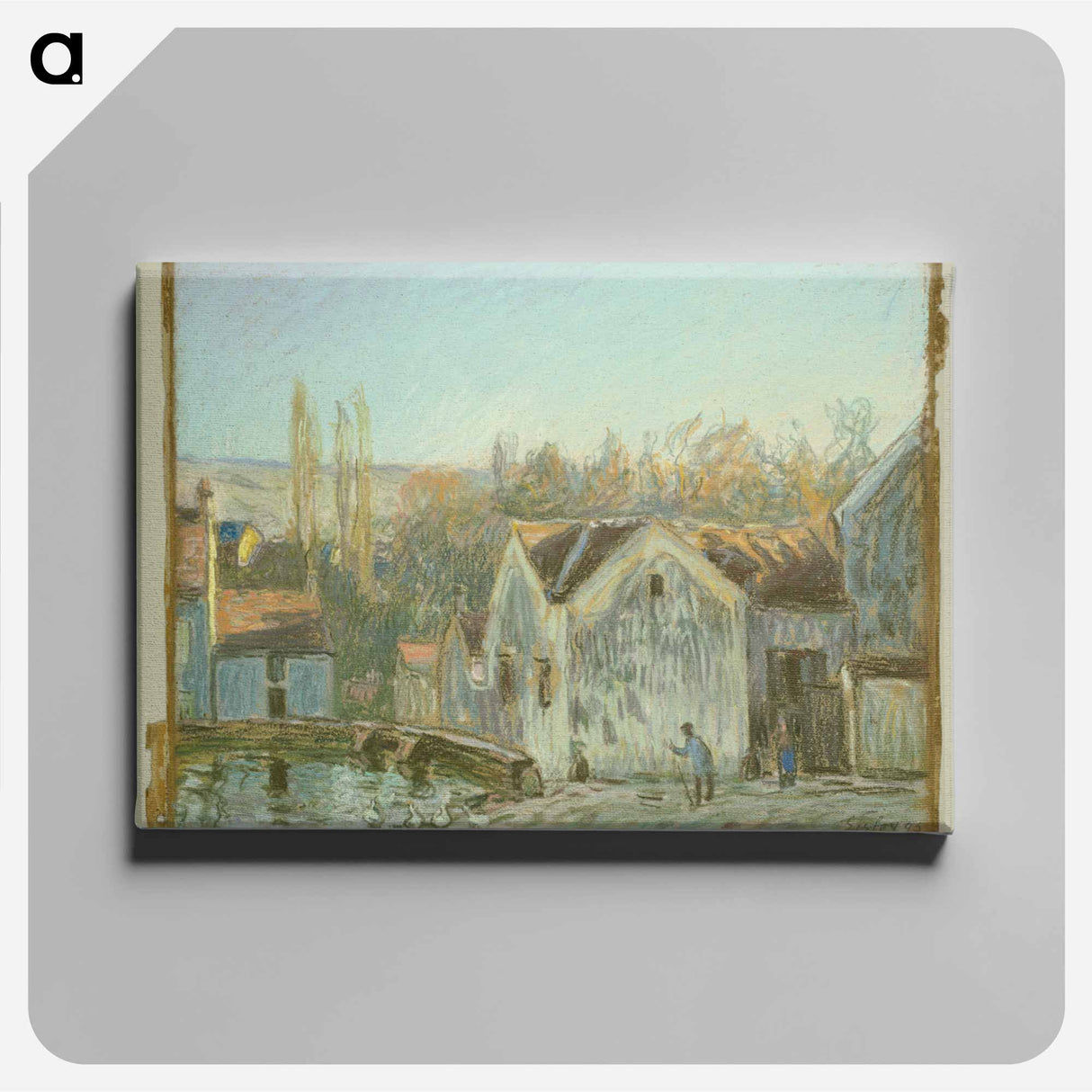 A Corner of Moret-sur-Loing - アルフレッド シスレー Canvas.