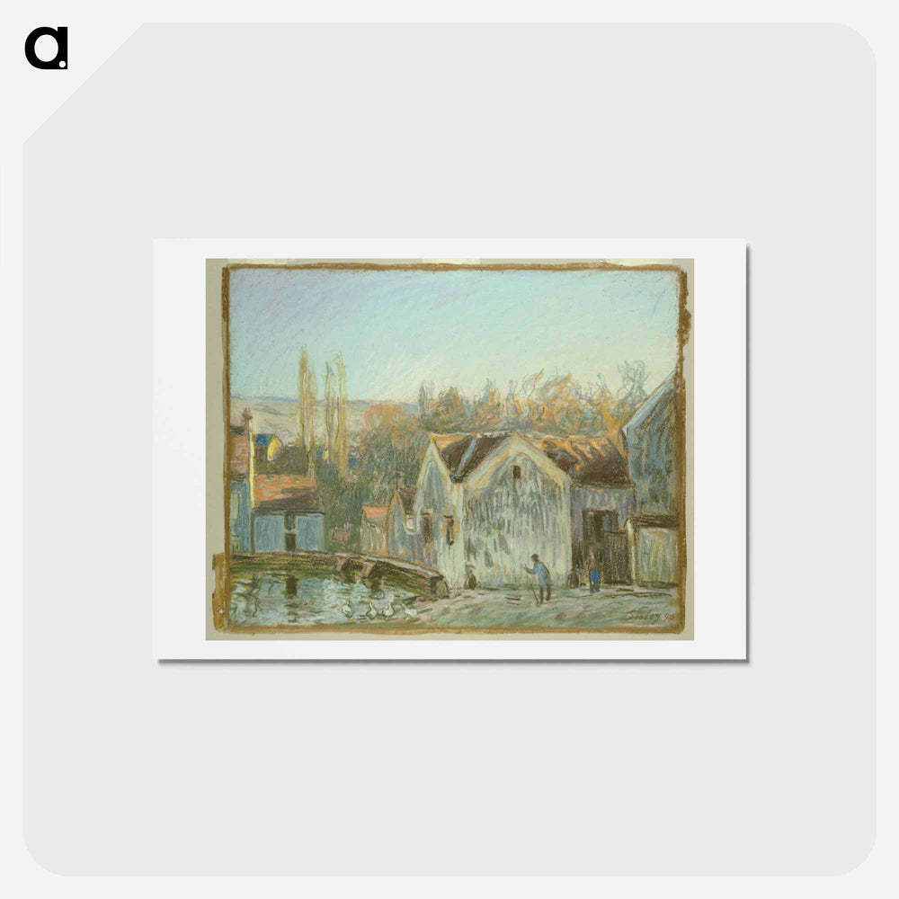A Corner of Moret-sur-Loing - アルフレッド シスレー Postcard.