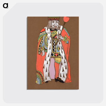 King of Hearts Costume Design for Alice in Wonderland - 不思議の国のアリス Postcard.