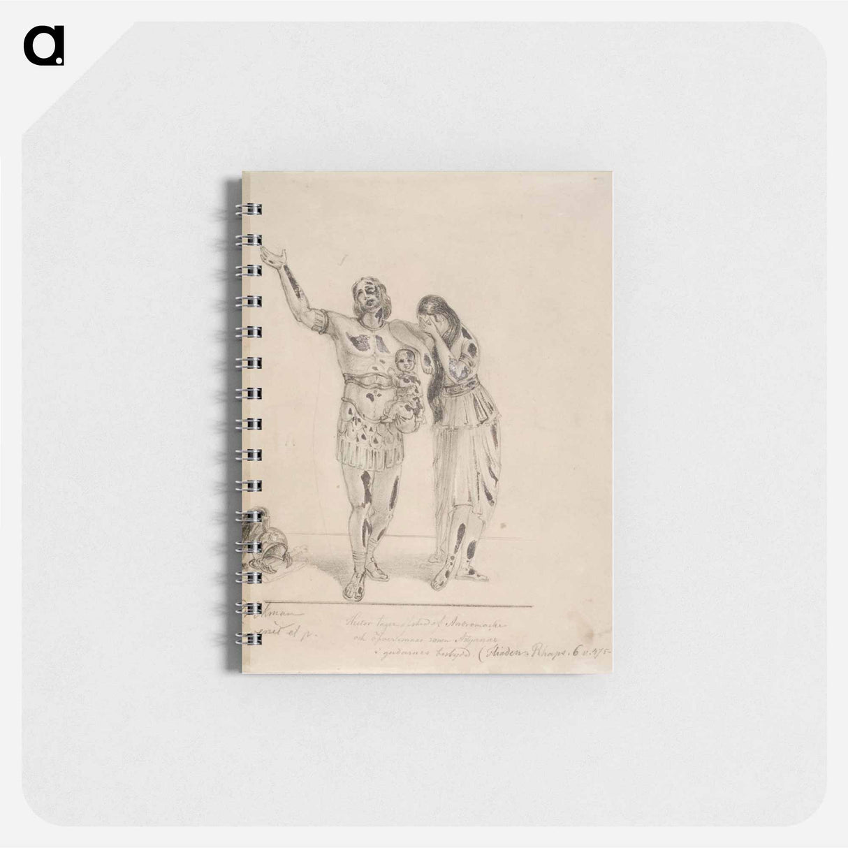 Hektor ja andromakhe hyvästelevät painautuen toisiaan vasten - アンダース エクマン Memo.