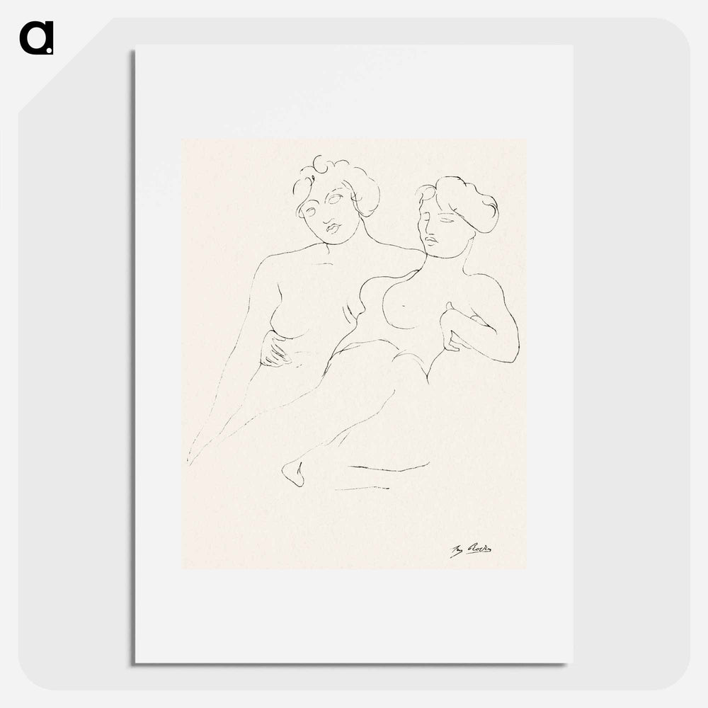 Two Figures - Auguste Rodin Poster.