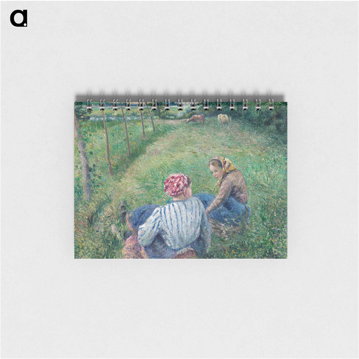 Young Peasant Girls Resting in the Fields near Pontoise - カミーユ ピサロ Memo.