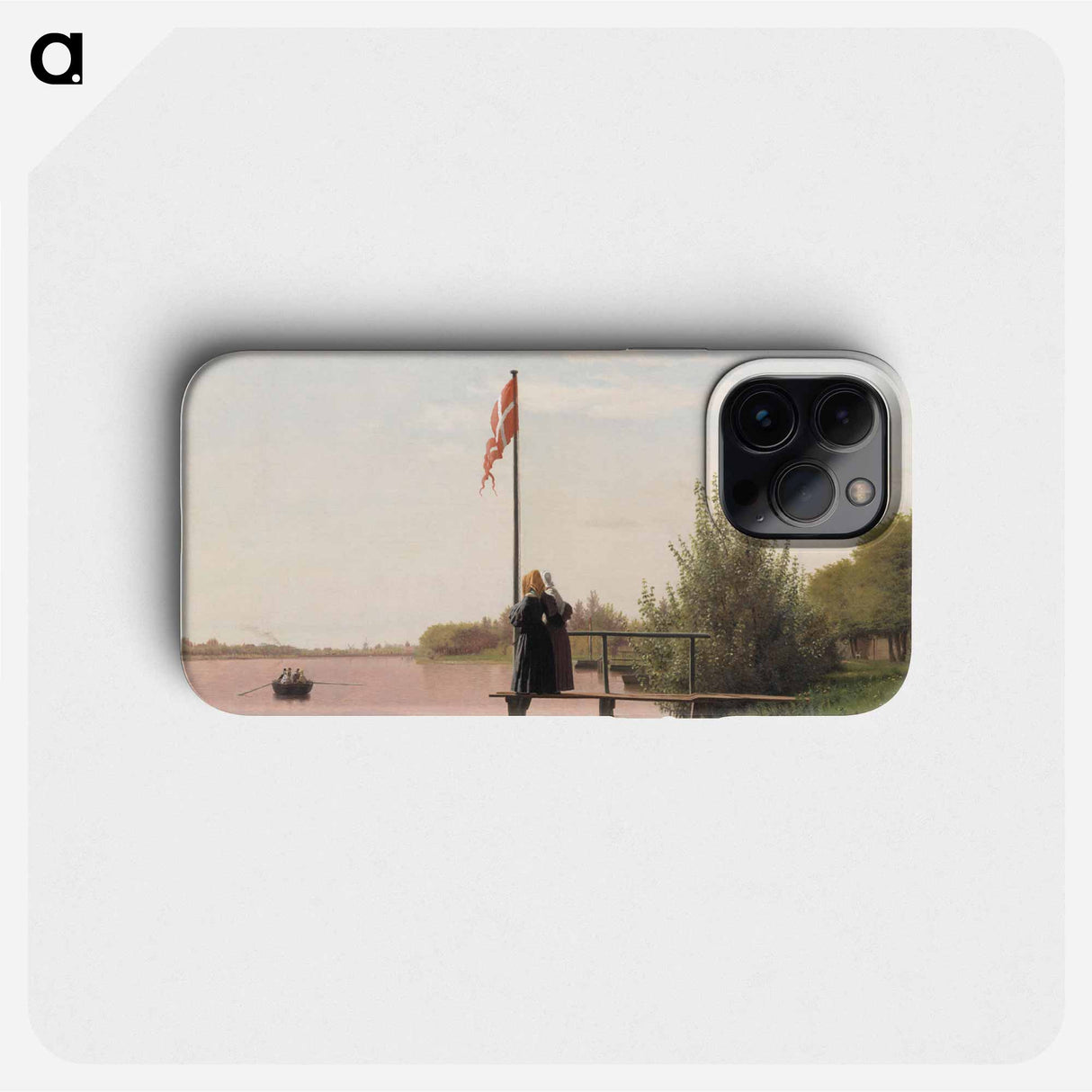 A View of Lake Sortedam from Dosseringen Looking towards the Suburb Nørrebro outside Copenhagen - クリステン ケプケ Phone Case.