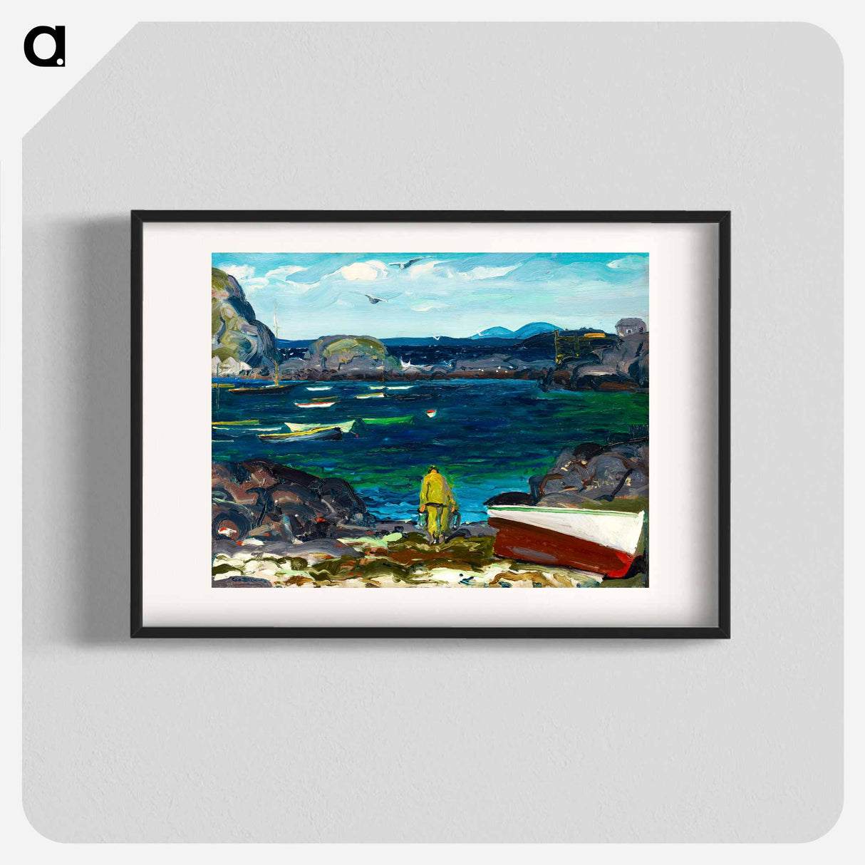 The Harbor, Monhegan Coast, Maine - ジョージ ベローズ Poster.