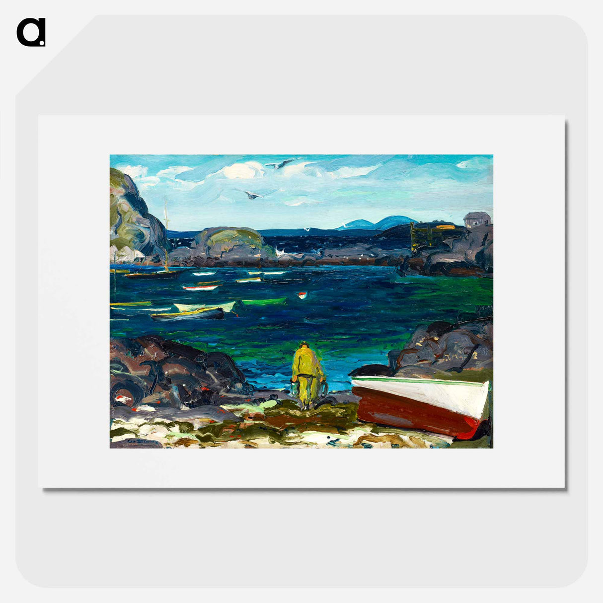 The Harbor, Monhegan Coast, Maine - ジョージ ベローズ Poster.