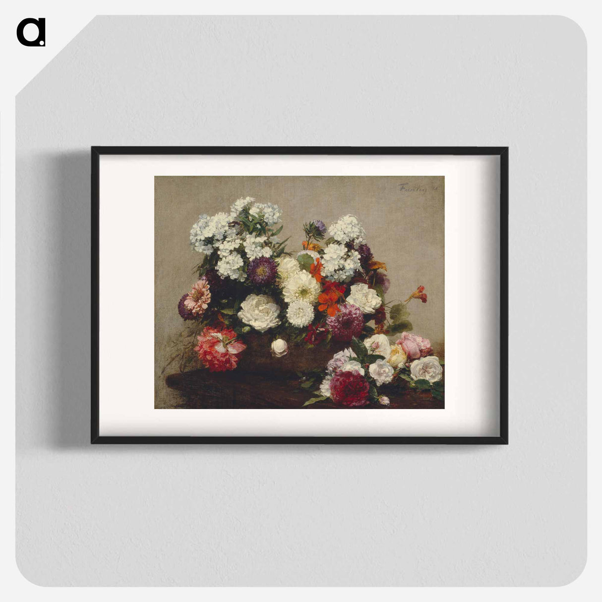 Still Life with Flowers - アンリ ファンタン ラトゥール Poster.