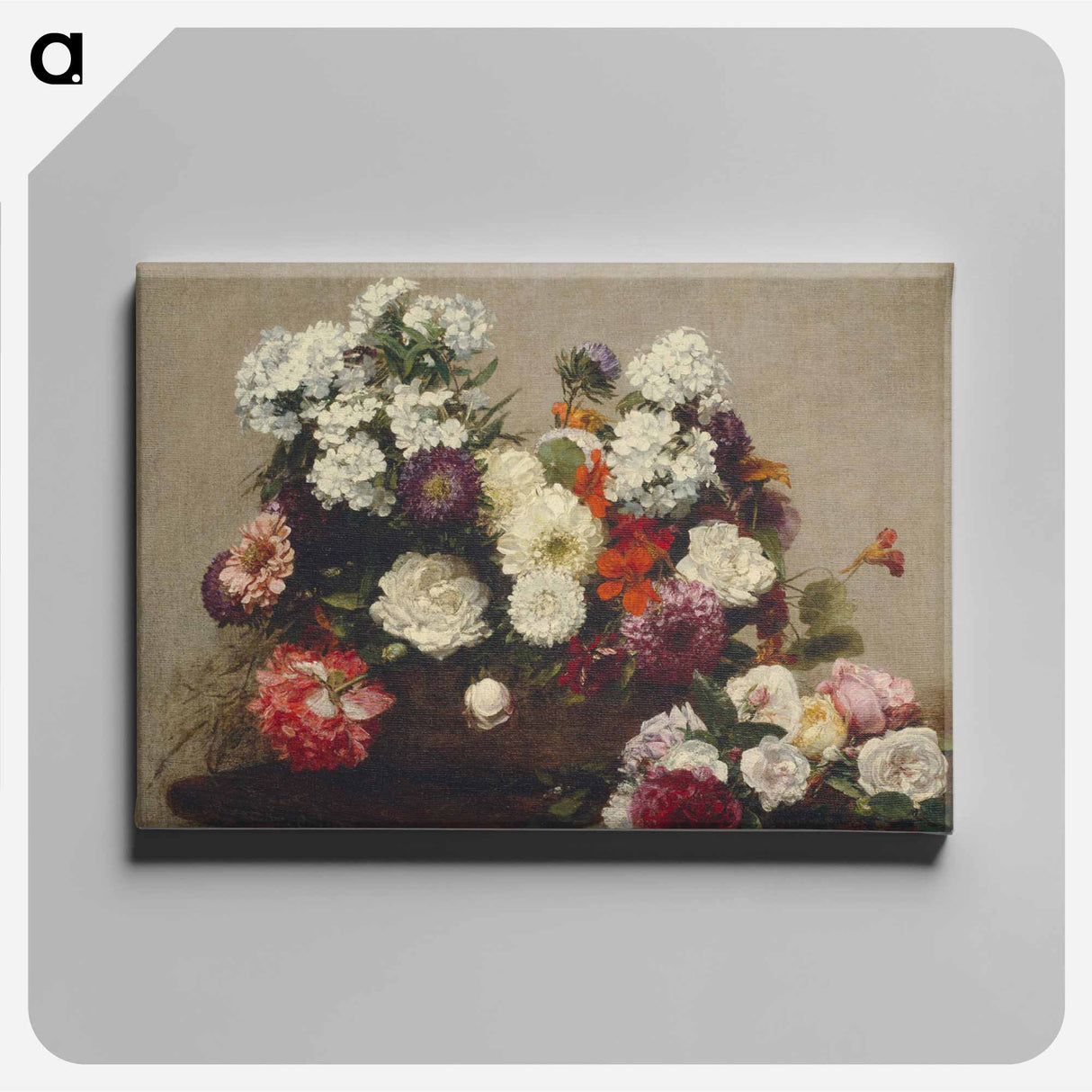 Still Life with Flowers - アンリ ファンタン ラトゥール Canvas.