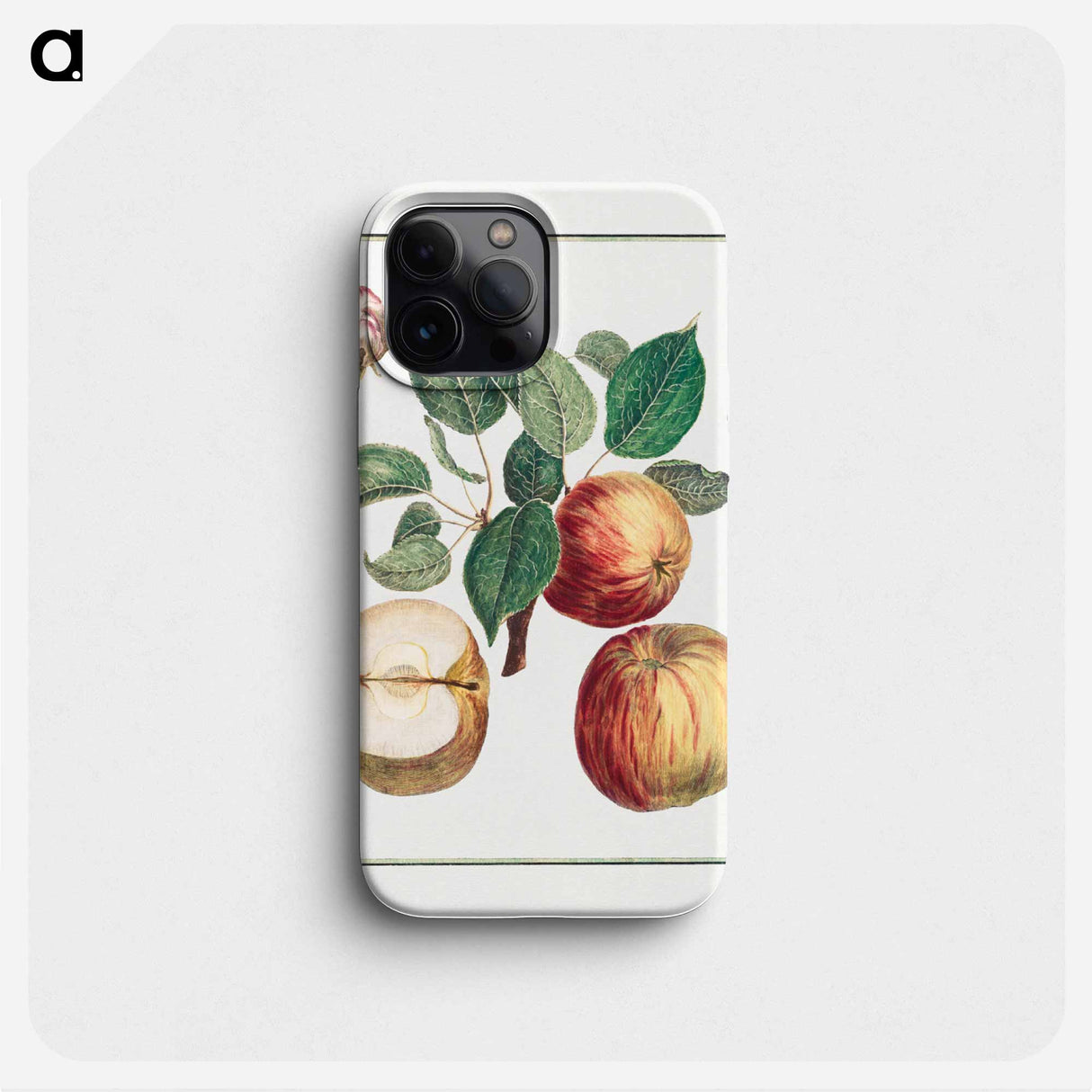Apple with Leaf and Fruit Blossom - アンリ ルイ デュアメル デュ モンソー Phone Case.