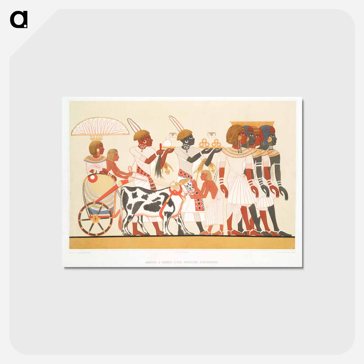 アートポストカード-Ethiopian Princess Arriving in Thebes
- エジプト美術史 Postcard.