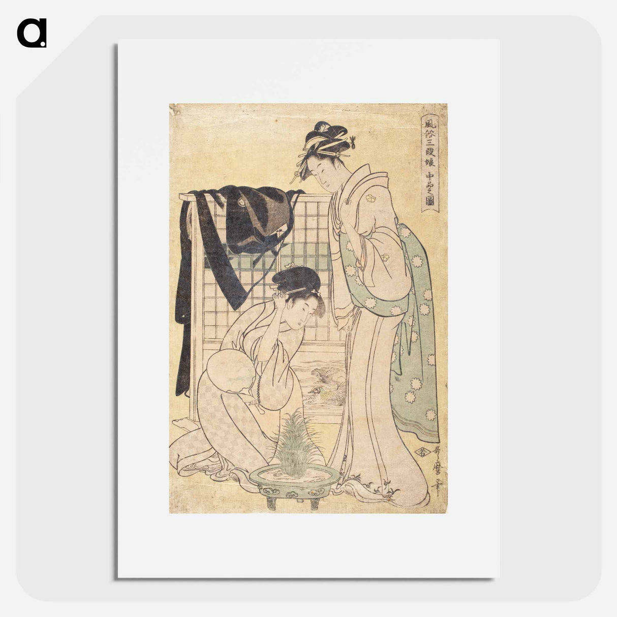 Picture of the Middle Class - 喜多川 歌麿 Poster.