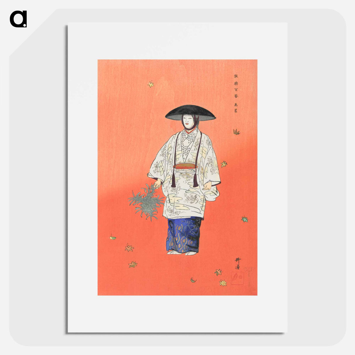 アートポスター-Actor in the No Play Hanagatami - 月岡 工業 Poster.