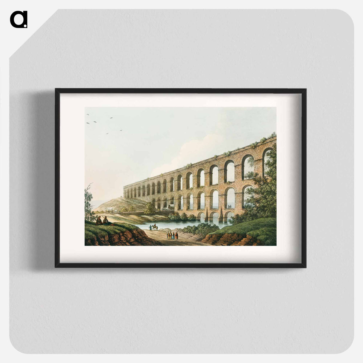 アートポスター-Aqueduct near Belgrade - オスマン帝国領内の景色 Poster.