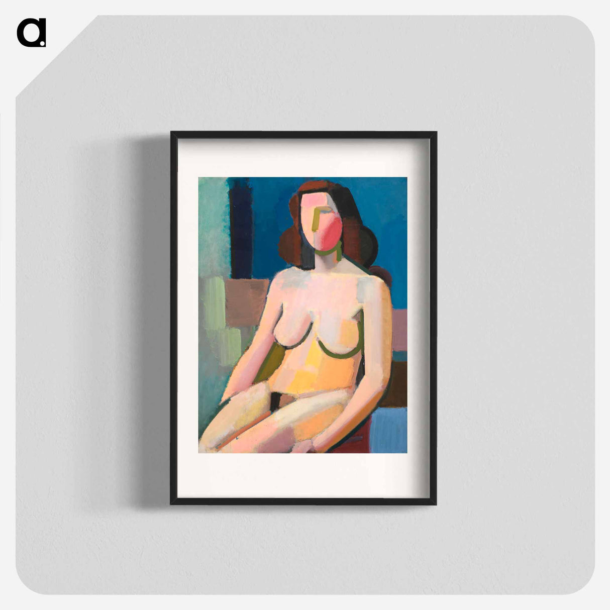 Seated female model - Wilhelm Lundström Poster.