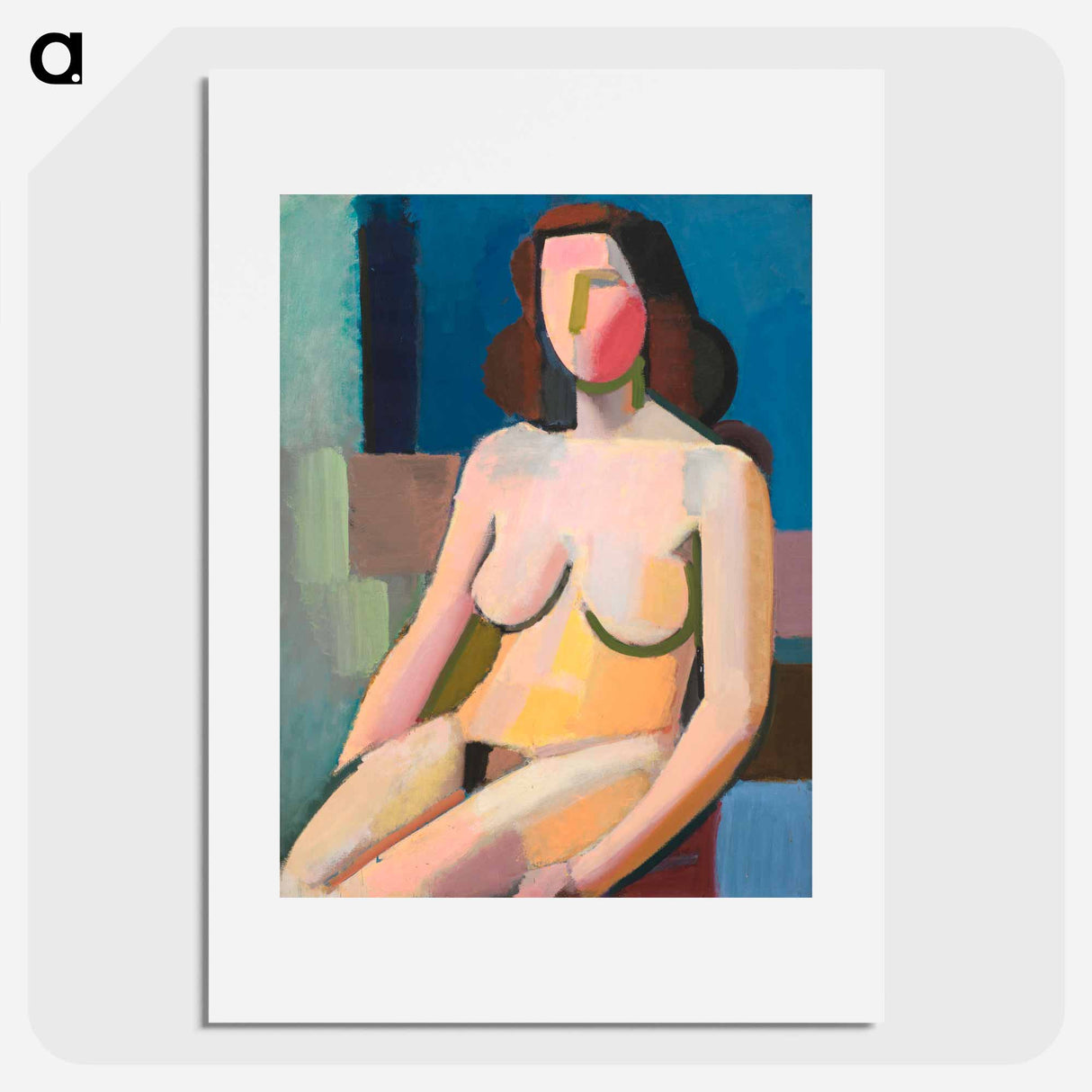 Seated female model - Wilhelm Lundström Poster.