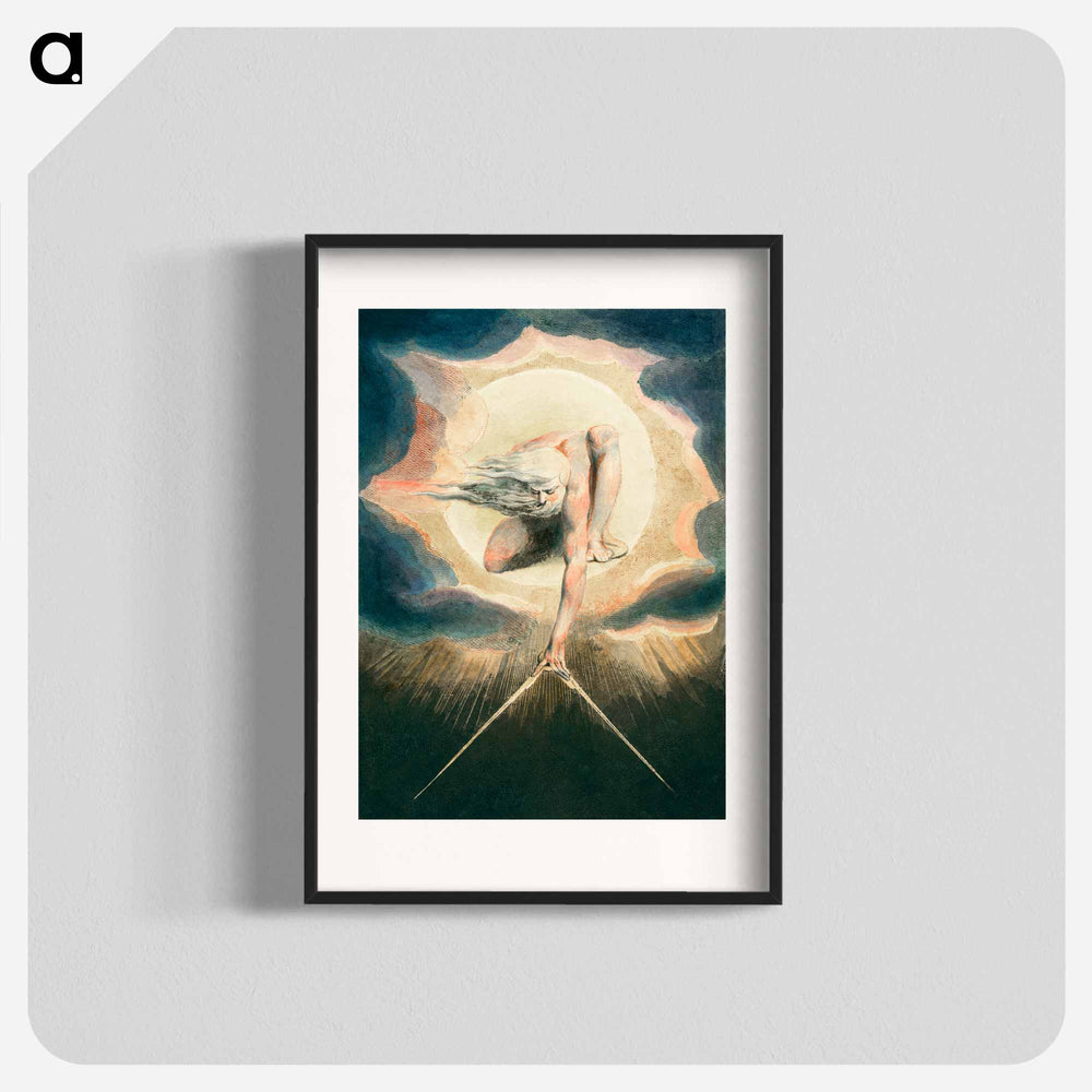 Ancient of Days Setting a Compass to the Earth - William Blake Poster.