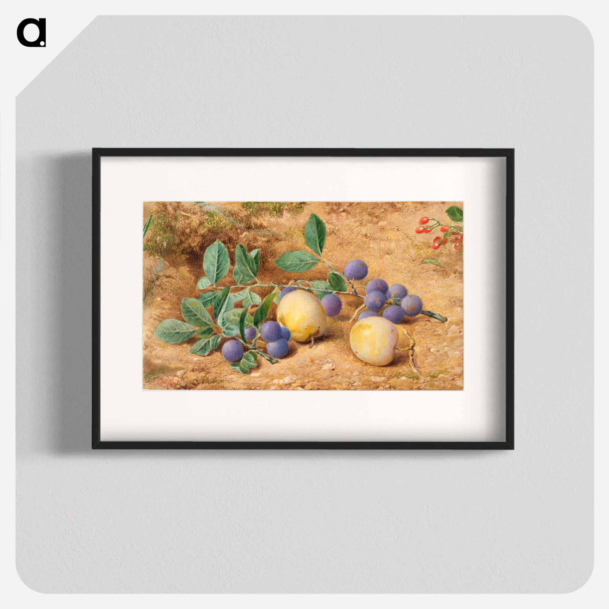 Plums - ウィリアム ヘンリー ハント Poster.