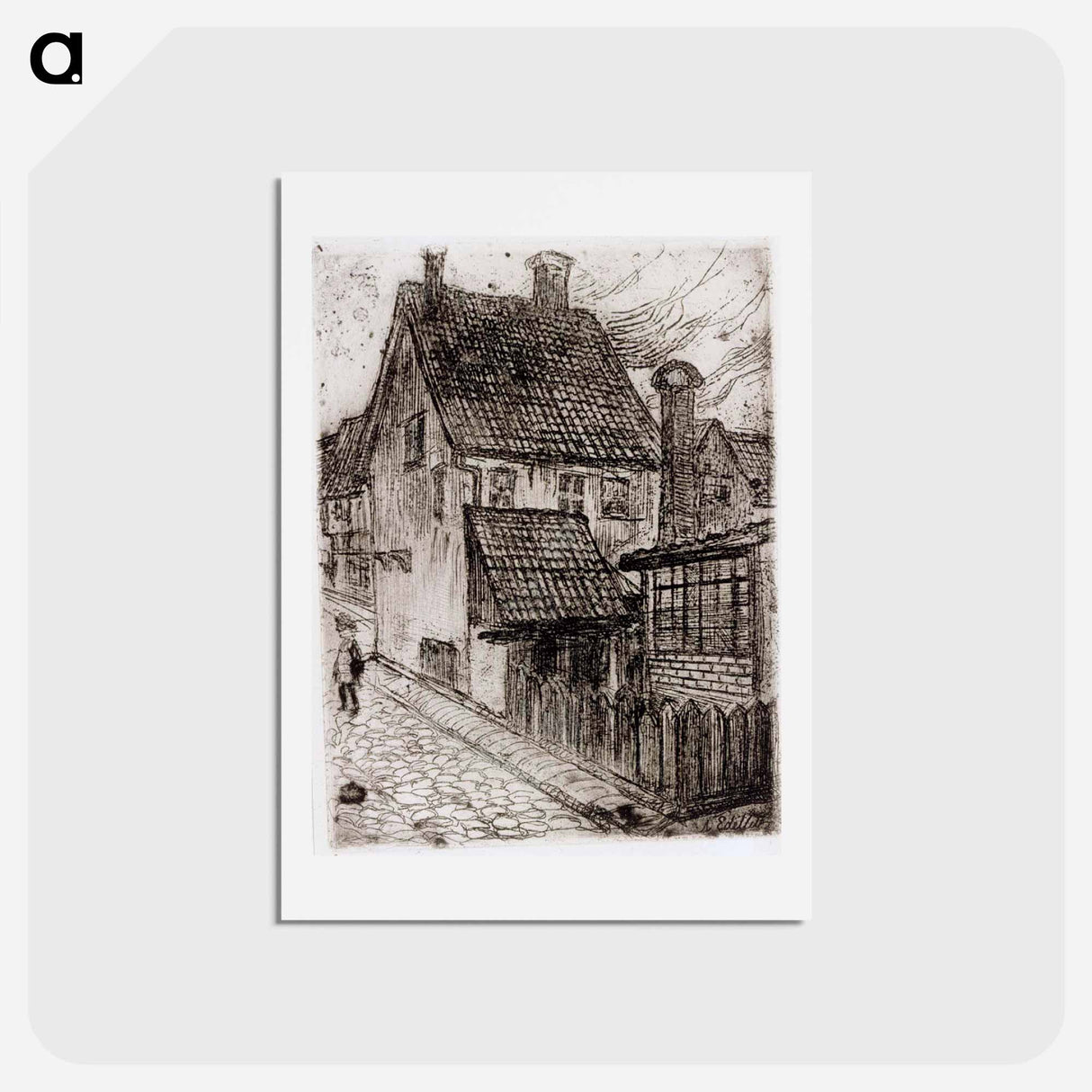 Katu meiningenissä thüringenissä - アルバート エーデルフェルト Postcard.