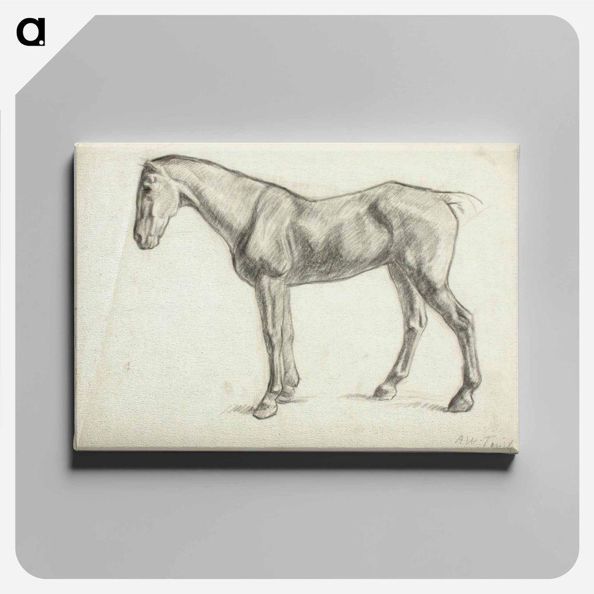 Hevonen - アルフレッド ウィリアム フィンチ Canvas.