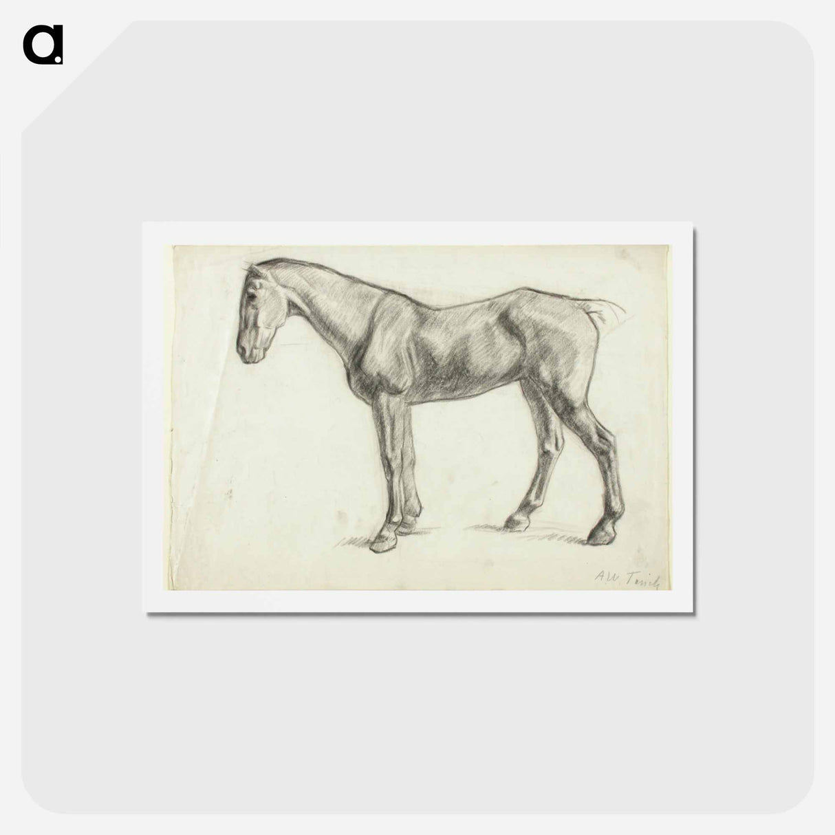 Hevonen - アルフレッド ウィリアム フィンチ Postcard.